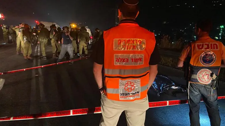 Scene of the shooting attack in Samaria