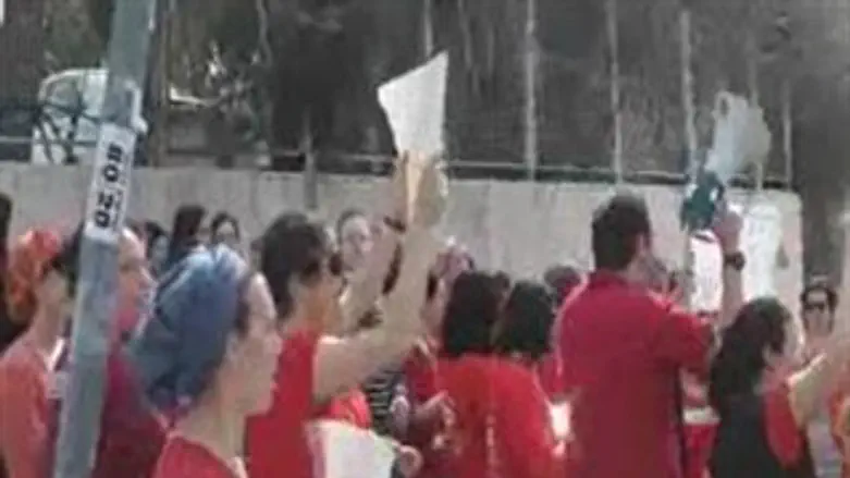 הפגנת העובדים הסוציאליים. היום