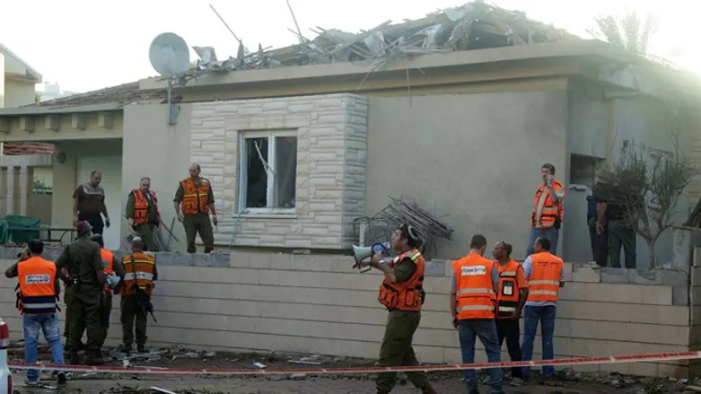 Поврежденный дом в Ашкелоне