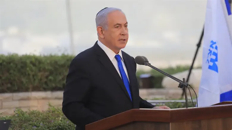 Netanyahu at memorial service for the victims of Altalena