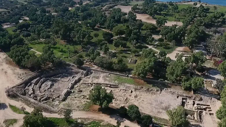 The basilica in Tel Ashkelon National Park