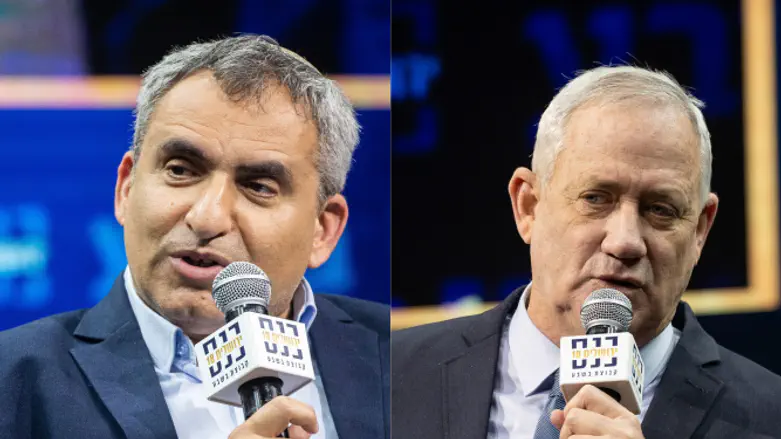Ze'ev Elkin (l) and Gantz (r)