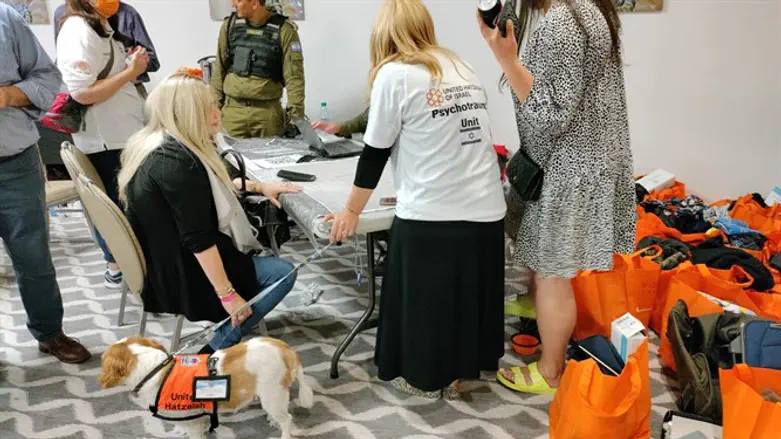 Batya and Lucy assisting the family members of missing people