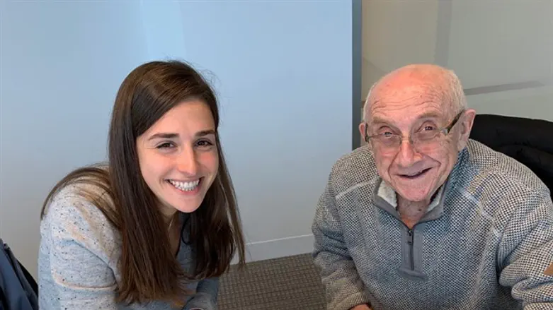 Jori Epstein with Holocaust survivor Max Glauben