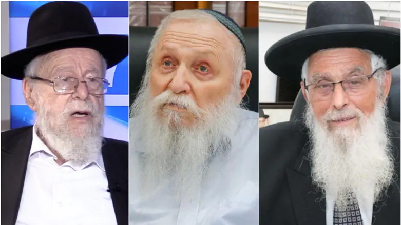 חלק מרבני האיחוד: הרב יעקב אריאל, הרב חיים דרוקמן והרב דב ליאור