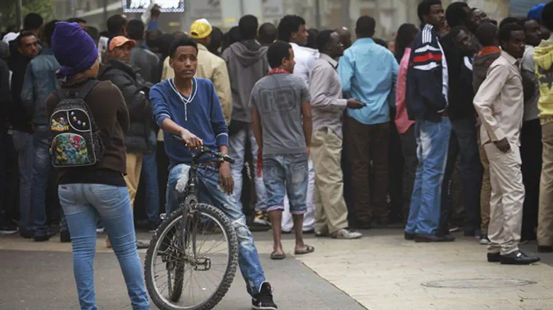 African infiltrators in Tel Aviv