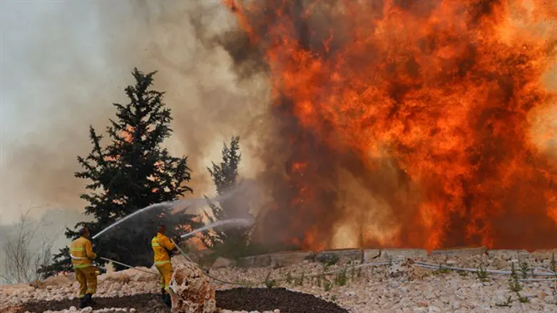 השריפה סמוך לשורש