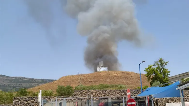 נפילת הטיל בסמוך לקרית שמונה