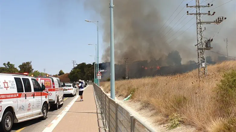 Scene of rocjket attack