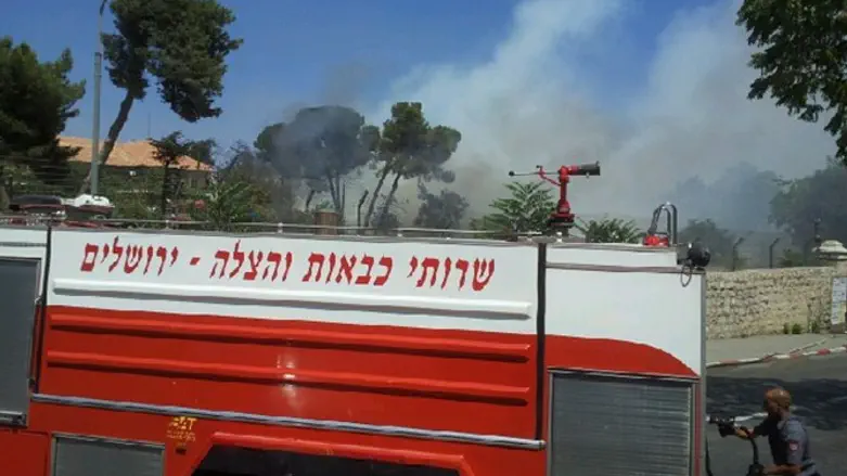 Jerusalem fire truck