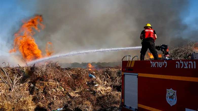 Fire in communities near Gaza border