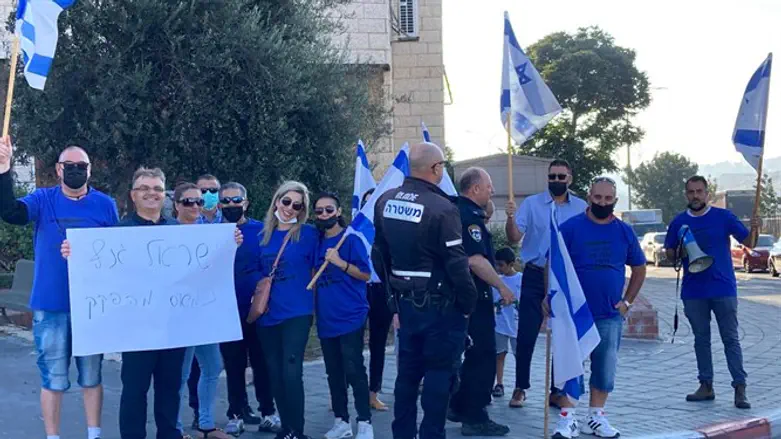 הפגנת התושבים הבוקר