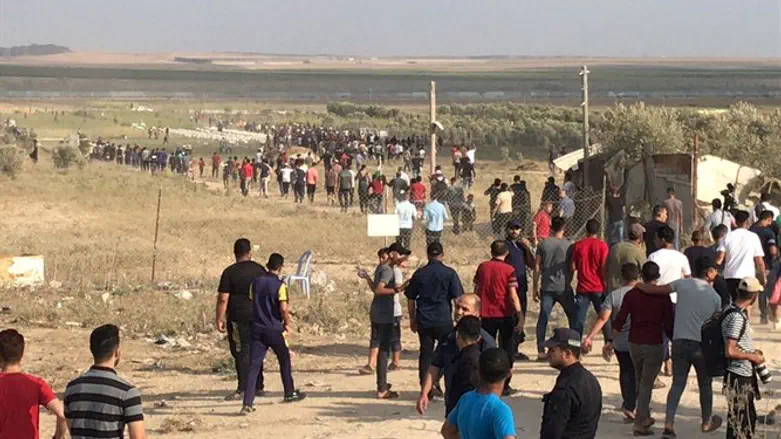 Палестинские арабы на границе