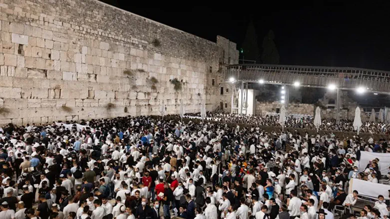 אלפי יהודים אומרים סליחות בכותל המערבי