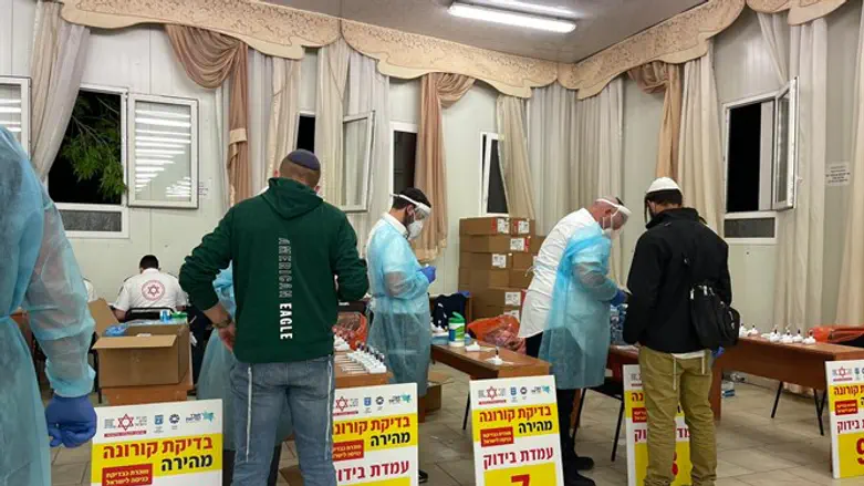 עמדות בדיקה של מד"א באומן