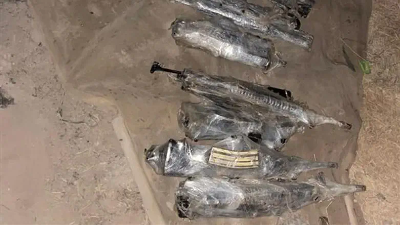 Some of the confiscated weapons