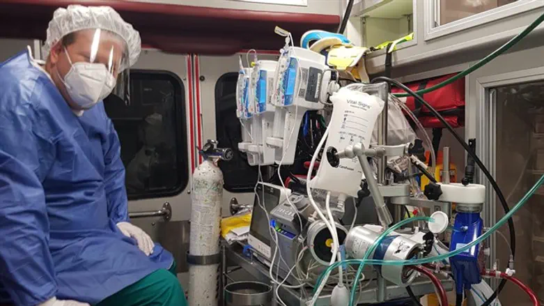 Transferring the patient to Hadassah