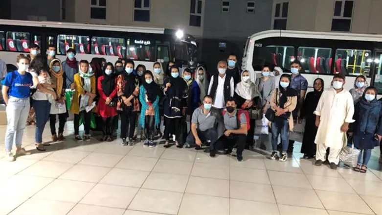 (illustrative) Asylum seekers from Afghanistan reach Abu Dhabi