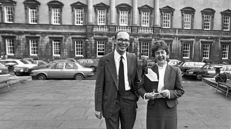 Late minister Mervyn Taylor and lawmaker Nuala Fennell in Dublin, Ireland on Nov. 4, 1982.