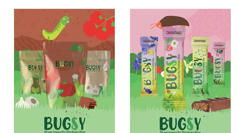 חטיפי אנרגיה על בסיס מרכיבים תזונתיים חשובים המגיעים מחרקים