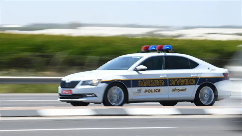 Полицейский автомобиль. Иллюстрация