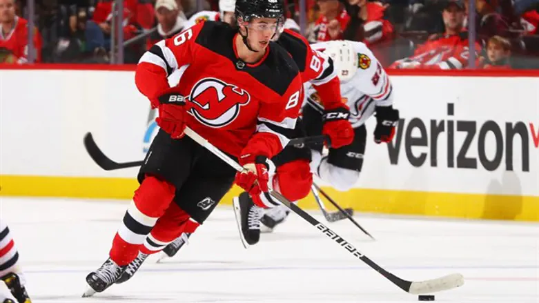 Jack Hughes in action for the New Jersey Devils