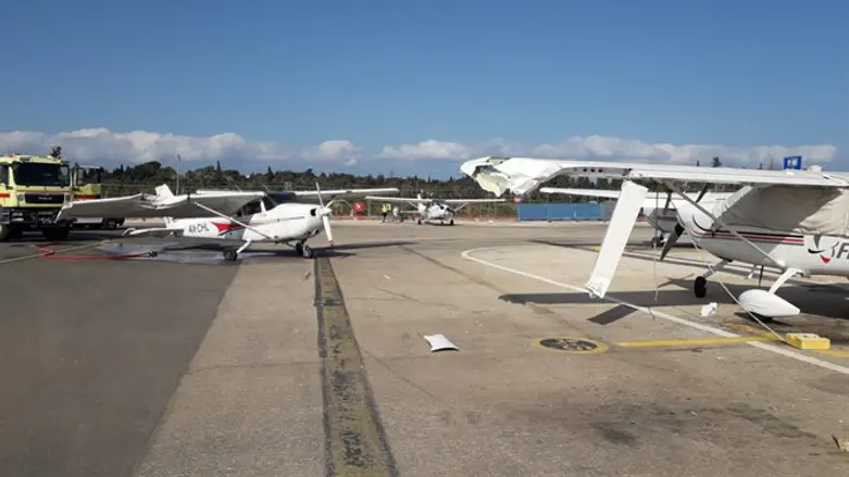 aircraft damaged in collision