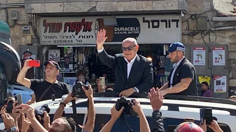 בנימין נתניהו בשוק מחנה יהודה