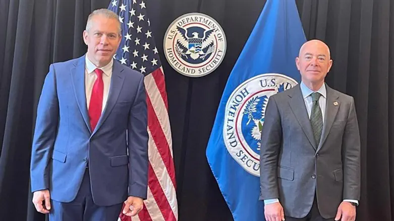 Alejandro Mayorkas and Ambassador Gilad Erdan