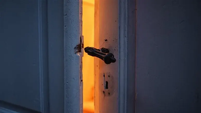 A door, slightly open