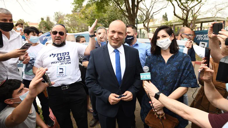 בנט עם פעילים בערב הבחירות