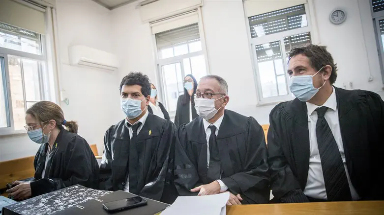 פרקליטי נתניהו בבית המשפט. ארכיון