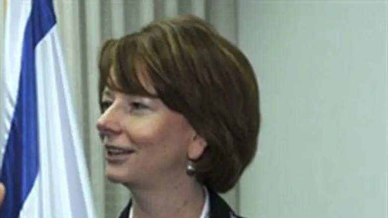 גילארד בביקורה האחרון בישראל