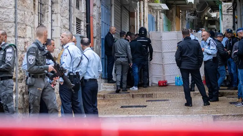 Место совершения теракта в Старом городе Иерусалима