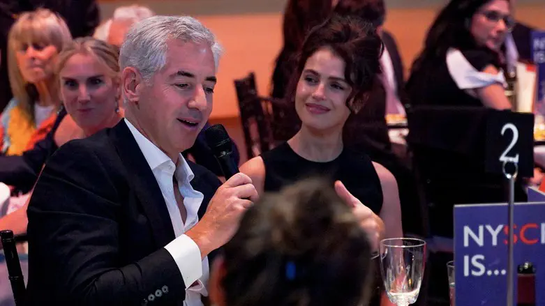 Billionaire William Ackman, left, and wife Neri Oxman, an Israeli-American desi