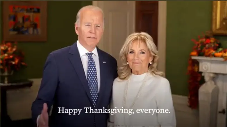Joe and Jill Biden in Thanksgiving message