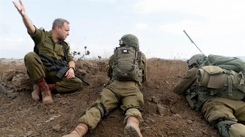 Major General Eliezer Toledano, left, in Gaza