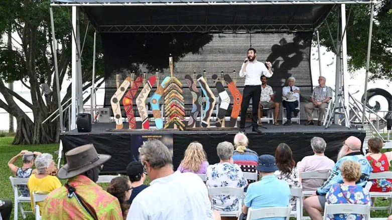 In remote northern Queensland, Australia, Rabbi Ari Rubin led the Chanukah celeb