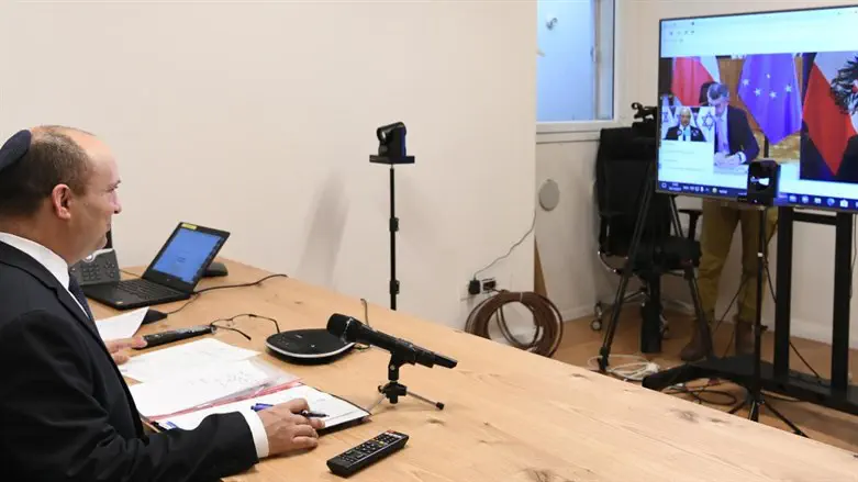 PM Bennett during the virtual meeting