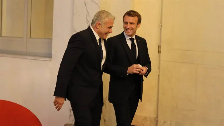 Яир Лапид и Эммануэль Макрон