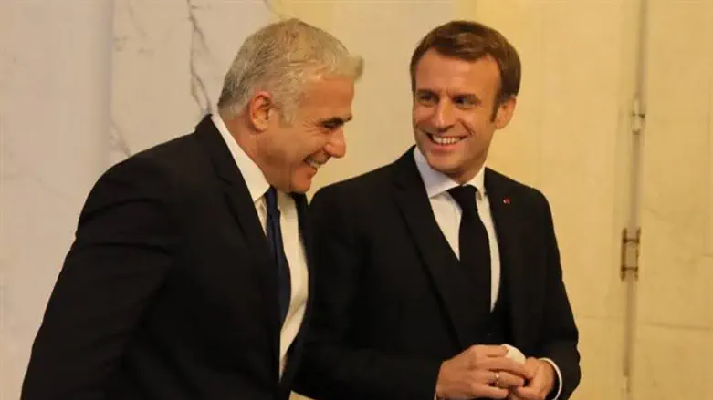 Яир Лапид и Эмманюэль Макрон