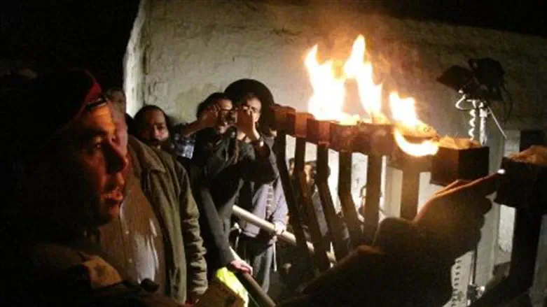 Hannukah at Joseph's Tomb