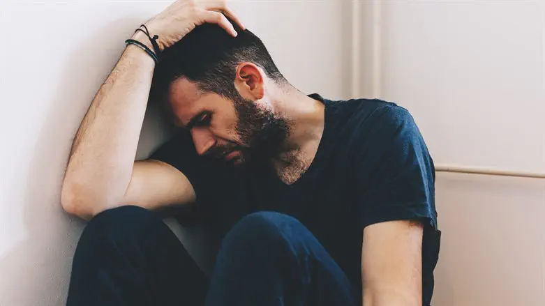 Abused sad man