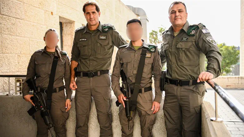 Chief Cohen with the two police officers involved in the incident