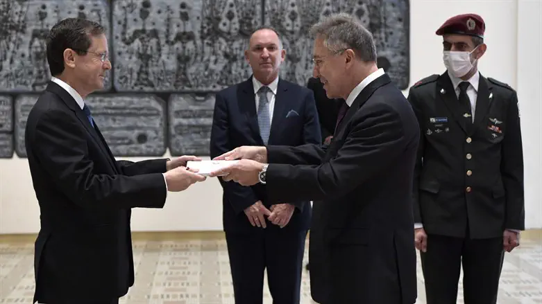 הנשיא הרצוג עם שגריר שוויץ, השבוע