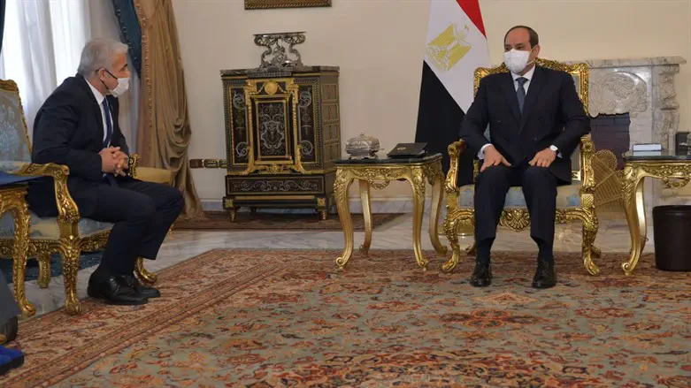 Meeting between Lapid and El-Sisi