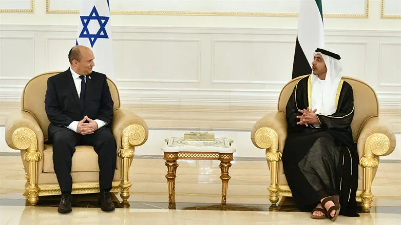 Bennett with UAE Foreign Minister