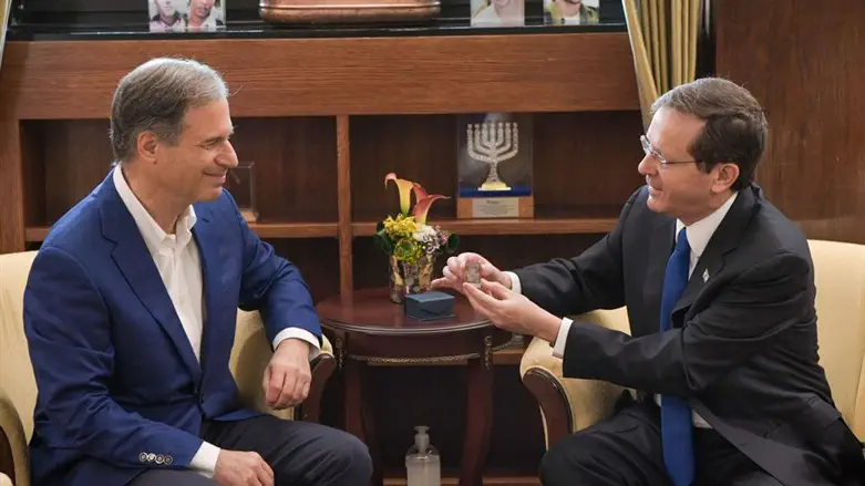 Pres. Herzog with Eytan Stibbe