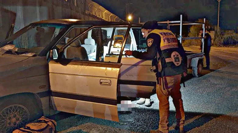 Машина, в которой ехали жертвы теракта