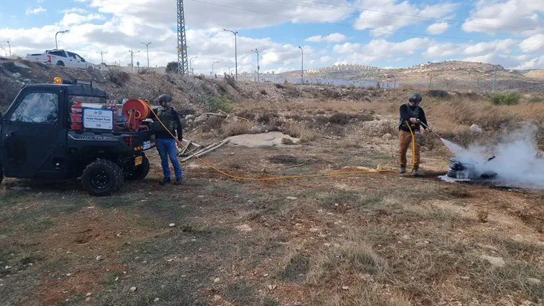 The ATV on the ground